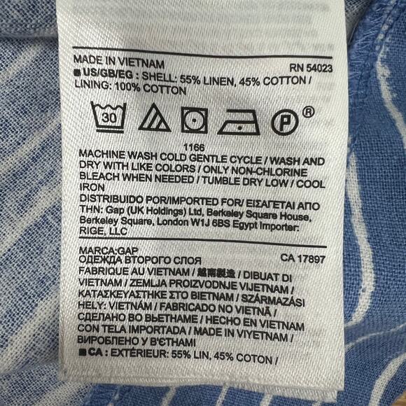 Gap Women Dress Size 2 Fit & Flare Linen Cotton Old Money Quiet Luxury Lagenlook - Picture 12 of 14